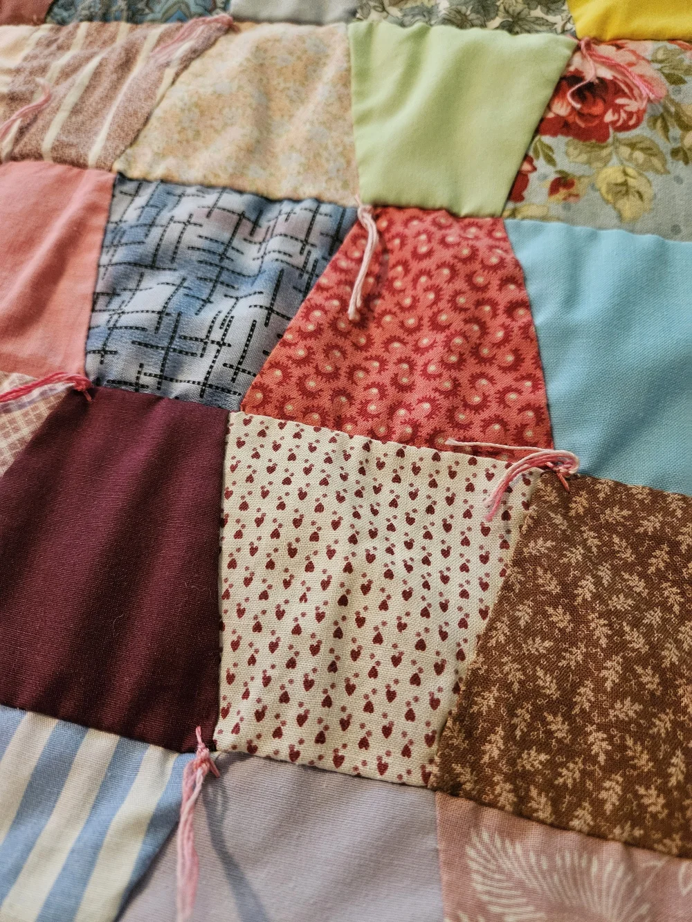 Handmade Multicolor Patchwork Quilt